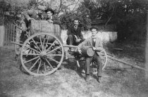 Grange Band members with barrels
